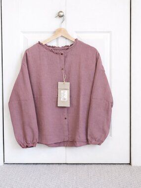 100% Linen Blouse - Brand New with Tags